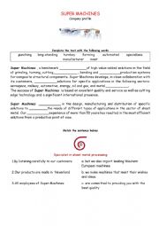 English Worksheet: company profile technical English
