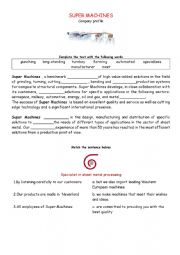 English Worksheet: company profile technical English