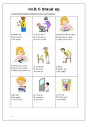 English Worksheet: activity in classroom