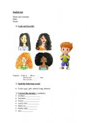 English Worksheet: Test