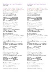 English Worksheet: Frank Sinatra - Let it snow worksheet