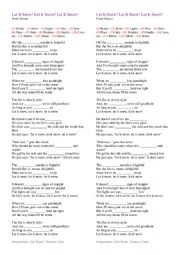 English Worksheet: Frank Sinatra - Let it snow worksheet