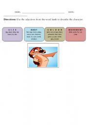 English Worksheet: Lion King characters