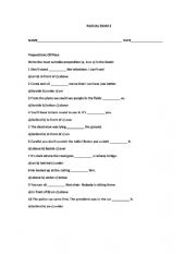 English Worksheet: Partial Exam