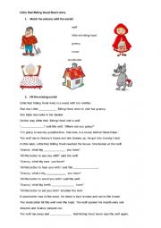 English Worksheet: Little red riding hood