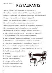 Conversation Questions: Restaurants