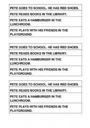 PETE THE CAT - CUT AND DRAW THESE SENTENCES