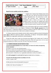 English Worksheet: Charity