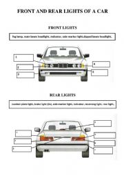 Front and Rear Lights of a Car