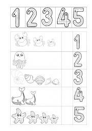 English Worksheet: Sea world numbers maths