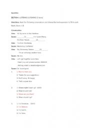 English Worksheet: reading comprehension