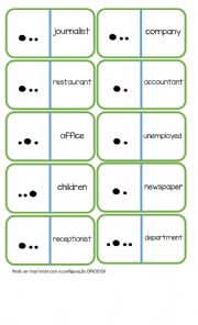 English Worksheet: Pronunciation Dominoes - Word Stress (page 1/2)