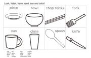 English Worksheet: Eating utensils