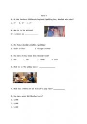 English Worksheet: Akeelah and the Bee Worksheet P4 of P5