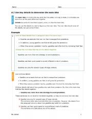 English Worksheet: Main Idea