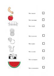 English Worksheet: starters reading 