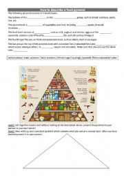 English Worksheet: Food pyramid