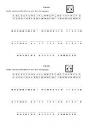 English Worksheet: Language Cryptogram