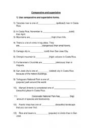 English Worksheet: Comparatives and Superlatives