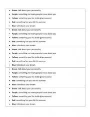 English Worksheet: GETTING TO KNOW EACH OTHER - SPEAKING 