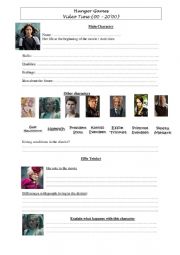 English Worksheet: Hunger Games - Beginning of the movie