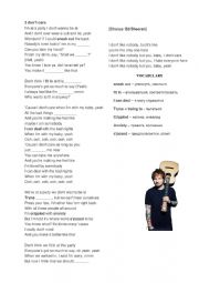 English Worksheet: Ed Sheeran - I dont care