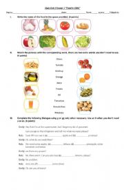 English Worksheet: food in Chile