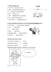 English Worksheet: Present Continuous Present Progressive