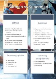 English Worksheet: Batman vs Superman