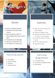 English Worksheet: Batman vs Superman