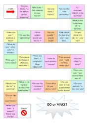 English Worksheet: Do or Make