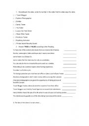 English Worksheet: Listening practicing 