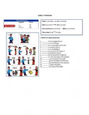 English Worksheet: pronouns