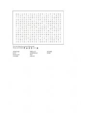 English Worksheet: Household items Wordsearch