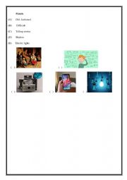 English Worksheet: Long ago and today