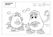 English Worksheet: Mr and Mrs potato head