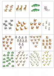 English Worksheet: Animal picture with numbers