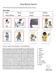 English Worksheet: jobs and professions 