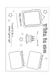 English Worksheet: Introducing yourself for kids 