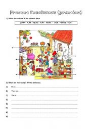 English Worksheet: Present Continuous Practice