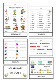 Beginners vocabulary flapbook /lapbook