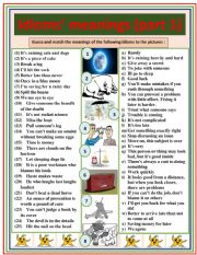 Idioms meanings (part 1) 