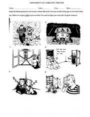 English Worksheet: Narrative writing