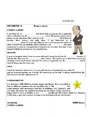 English Worksheet: PRE INT/ INT QUESTIONS -  BIOGRAPHY