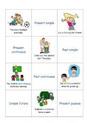 cards - revision of verb tenses