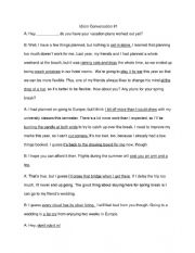 English Worksheet: Idiom Conversations