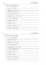 ACT ORGANIZE THE SENTENCES 