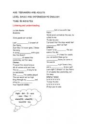 English Worksheet: la isla bonita song