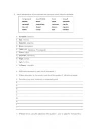 English Worksheet: Adjectives synonym
