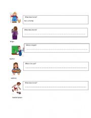 English Worksheet: Job 